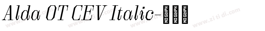 Alda OT CEV Italic字体转换